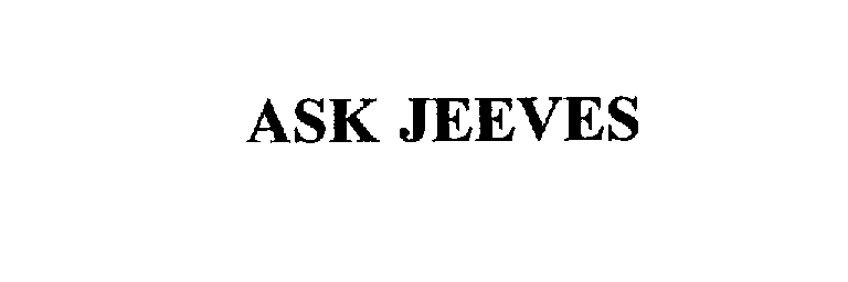 Trademark Logo ASK JEEVES