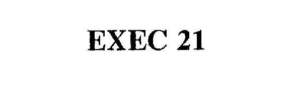 Trademark Logo EXEC 21