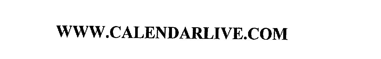 Trademark Logo WWW.CALENDARLIVE.COM