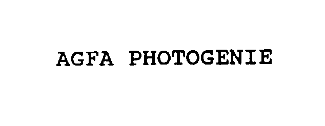  AGFA PHOTOGENIE