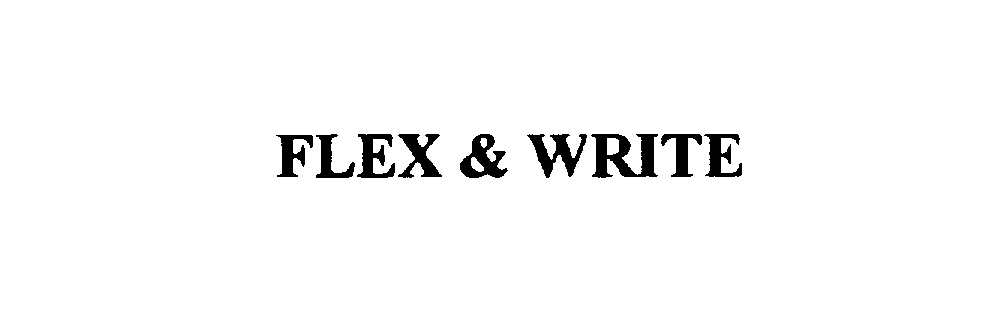  FLEX &amp; WRITE