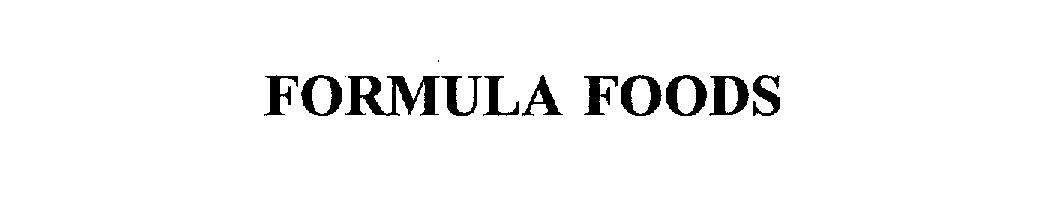 Trademark Logo FORMULA FOODS