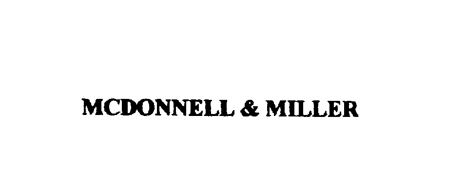  MCDONNELL &amp; MILLER