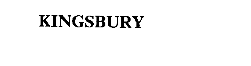 Trademark Logo KINGSBURY