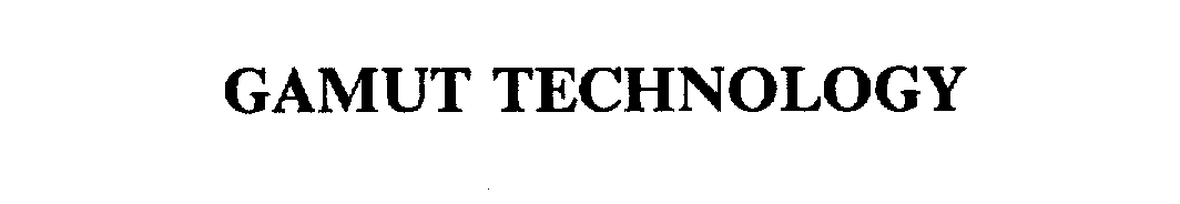 Trademark Logo GAMUT TECHNOLOGY