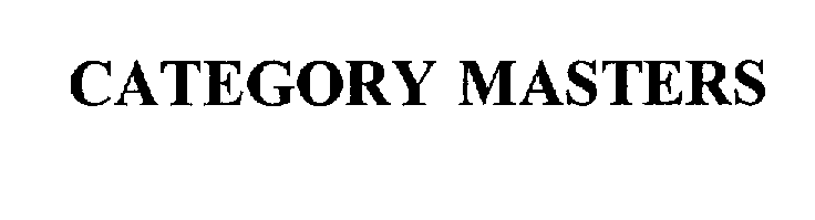 Trademark Logo CATEGORY MASTERS