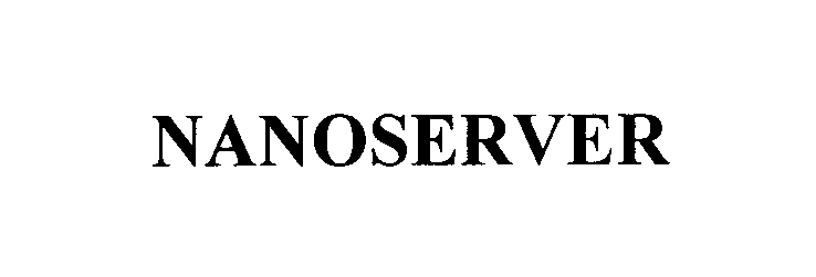 Trademark Logo NANOSERVER