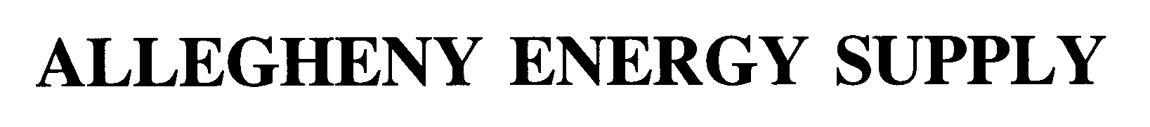 Trademark Logo ALLEGHENY ENERGY SUPPLY