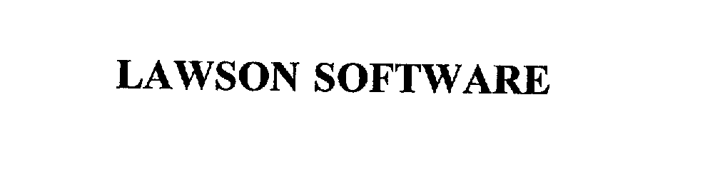 Trademark Logo LAWSON SOFTWARE