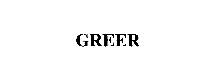 Trademark Logo GREER