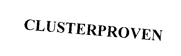 Trademark Logo CLUSTERPROVEN
