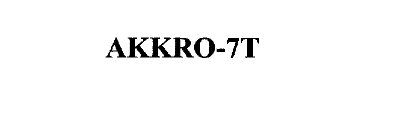 Trademark Logo AKKRO-7T
