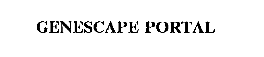 Trademark Logo GENESCAPE PORTAL