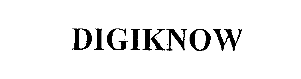 Trademark Logo DIGIKNOW