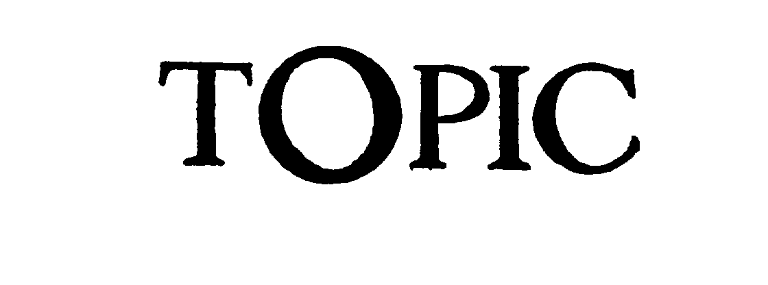 Trademark Logo TOPIC
