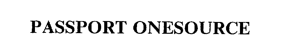 Trademark Logo PASSPORT ONESOURCE
