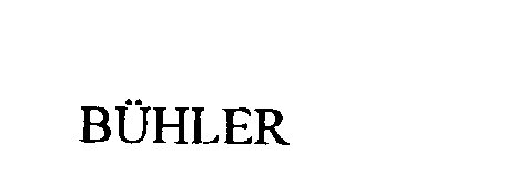 Trademark Logo BUHLER