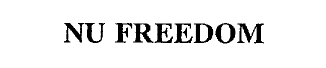 Trademark Logo NU FREEDOM