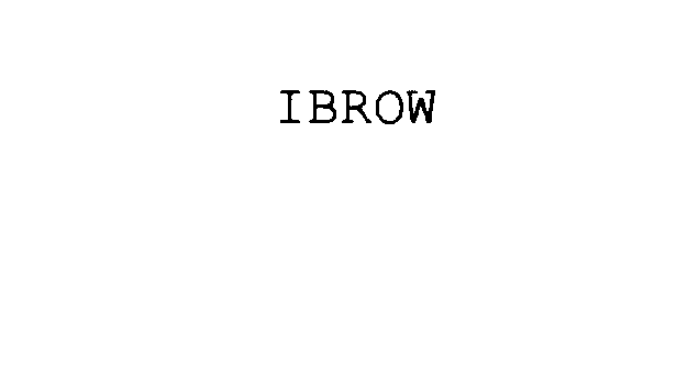 Trademark Logo IBROW