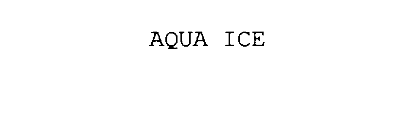 Trademark Logo AQUA ICE