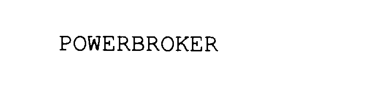 Trademark Logo POWERBROKER