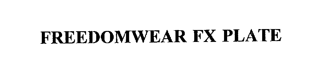 Trademark Logo FREEDOMWEAR FX PLATE