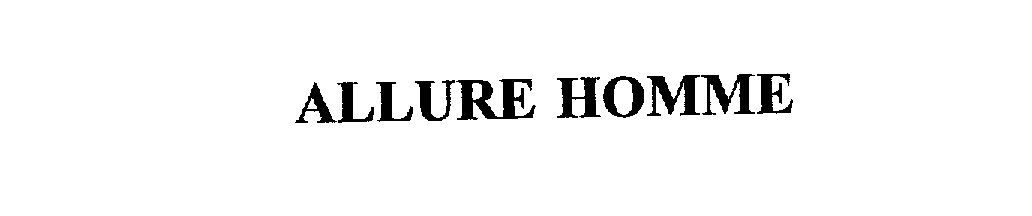 Trademark Logo ALLURE HOMME