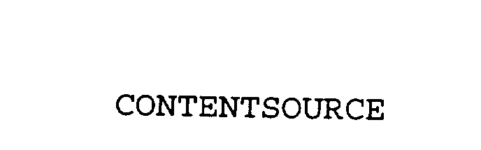  CONTENTSOURCE