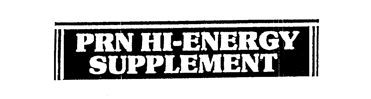 Trademark Logo PRN HI-ENERGY SUPPLEMENT