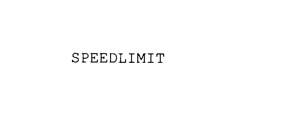 Trademark Logo SPEEDLIMIT