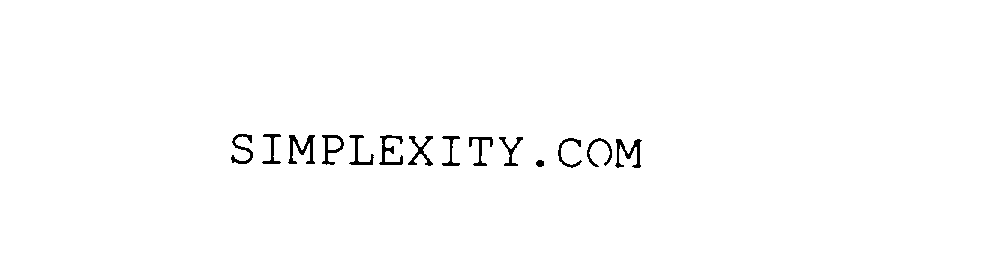 Trademark Logo SIMPLEXITY.COM
