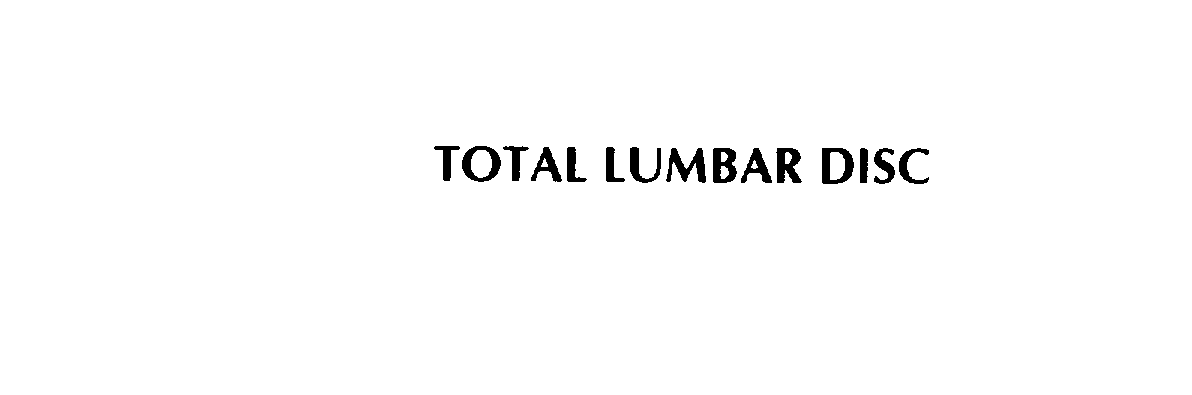 Trademark Logo TOTAL LUMBAR DISC
