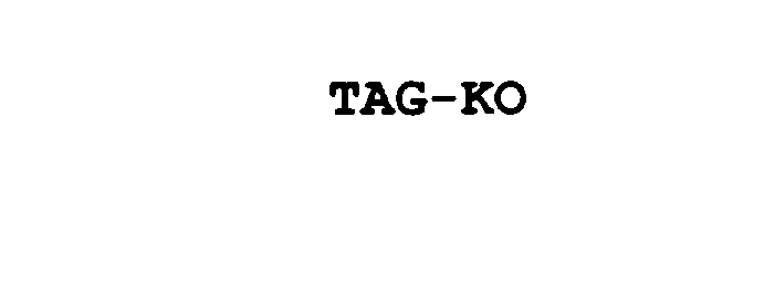 Trademark Logo TAG-KO