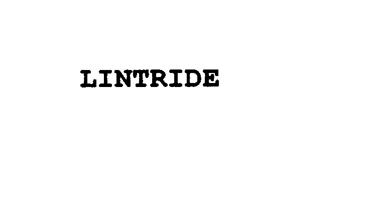 Trademark Logo LINTRIDE