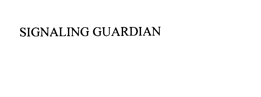 Trademark Logo SIGNALING GUARDIAN