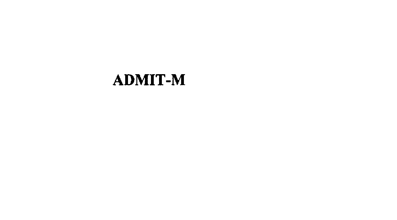 Trademark Logo ADMIT-M