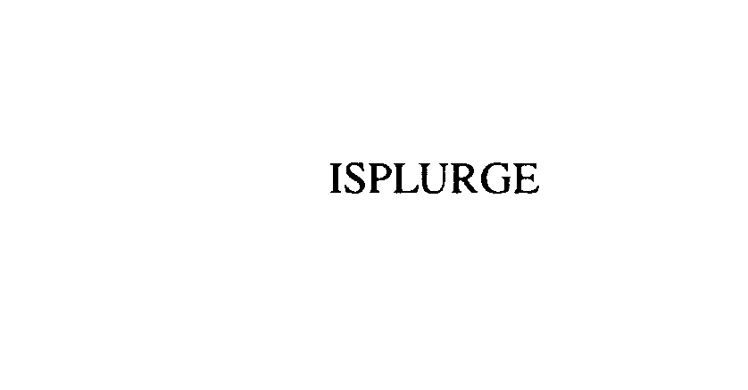 Trademark Logo ISPLURGE