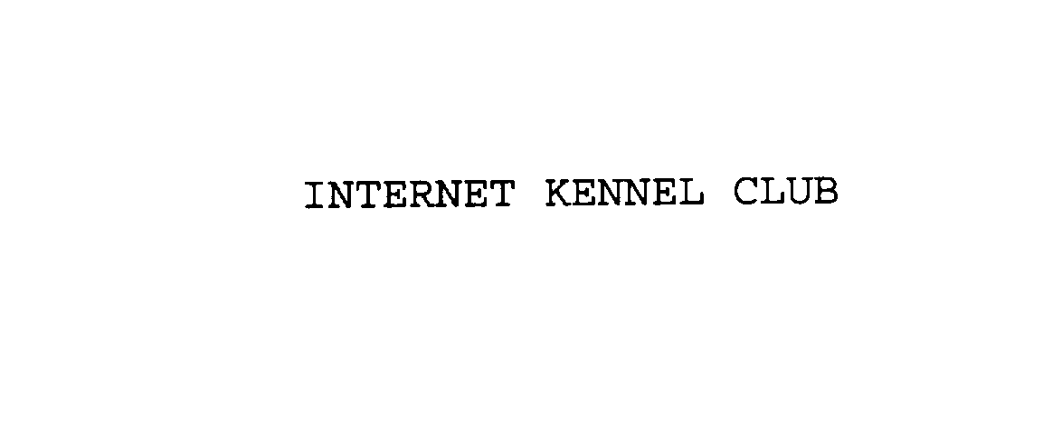 Trademark Logo INTERNET KENNEL CLUB