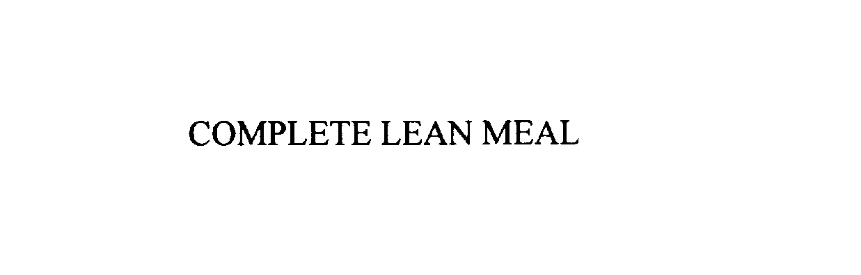  COMPLETE LEAN MEAL