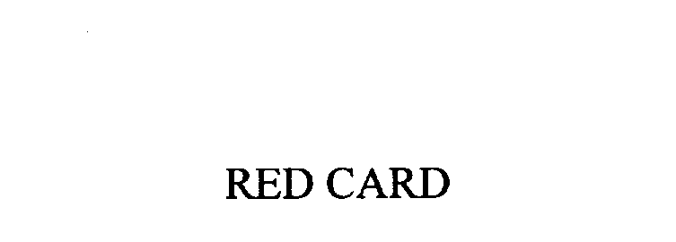 Trademark Logo RED CARD