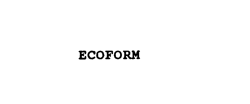 Trademark Logo ECOFORM