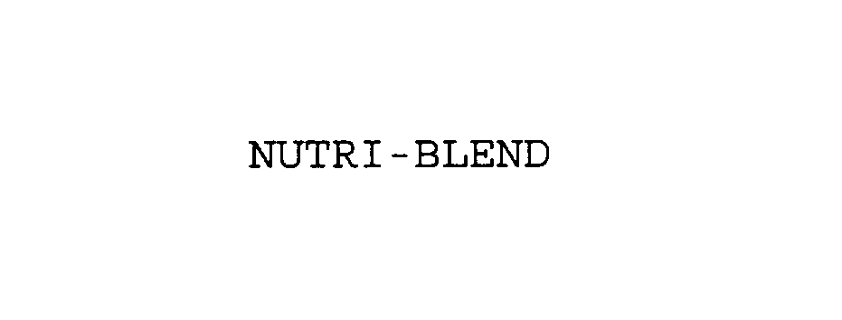  NUTRI-BLEND