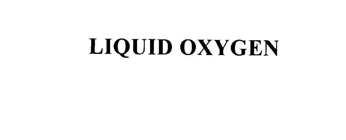 Trademark Logo LIQUID OXYGEN
