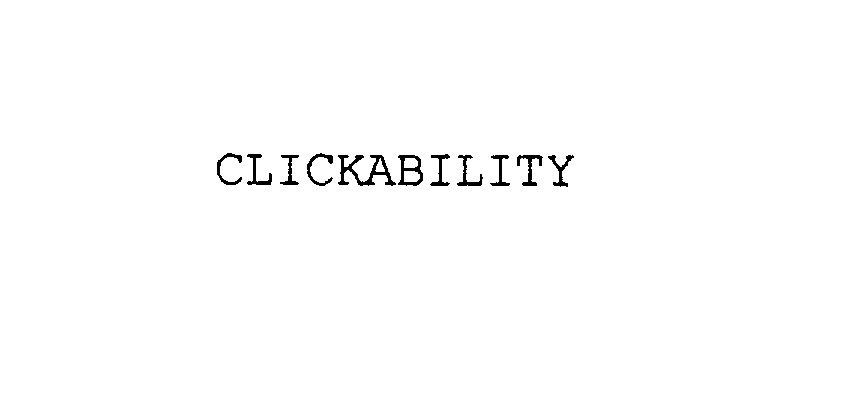 Trademark Logo CLICKABILITY