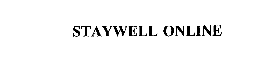 Trademark Logo STAYWELL ONLINE