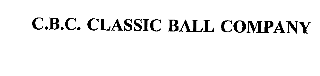  C.B.C. CLASSIC BALL COMPANY