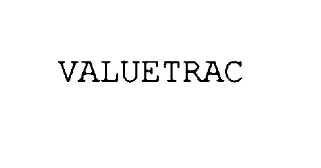 Trademark Logo VALUETRAC