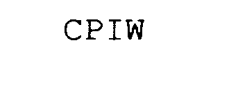 Trademark Logo CPIW