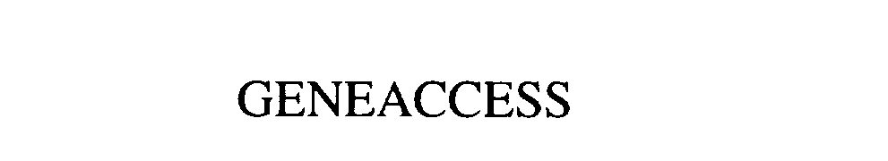 Trademark Logo GENEACCESS