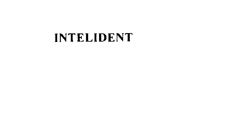 Trademark Logo INTELIDENT